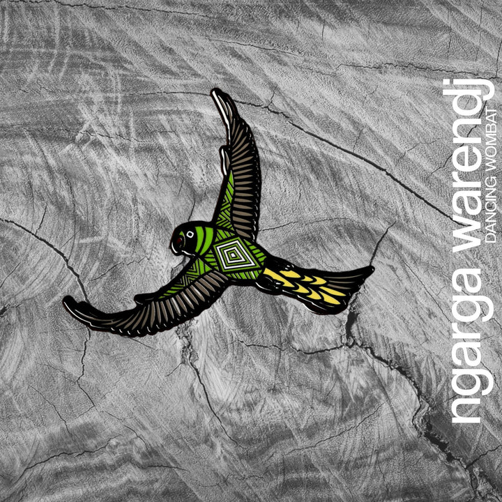 NGARGA WARENDJ - YABUT THE GREEN PARAKEET LAPEL PIN