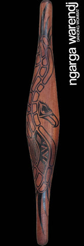 PARRYING SHIELD LARGE WIDE - BUNJIL THE WEDGE TAILED EAGLE DESIGN