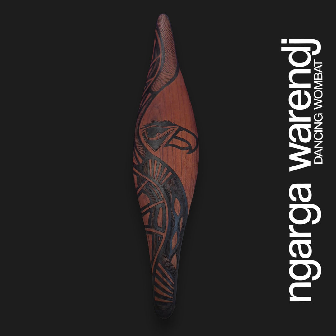 PARRYING SHIELD SMALL - BUNJIL THE WEDGE TAILED EAGLE DESIGN