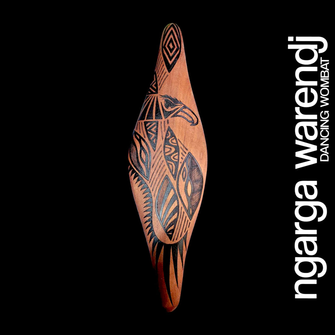 PARRYING SHIELD SMALL WIDE - BUNJIL THE WEDGE TAILED EAGLE DESIGN