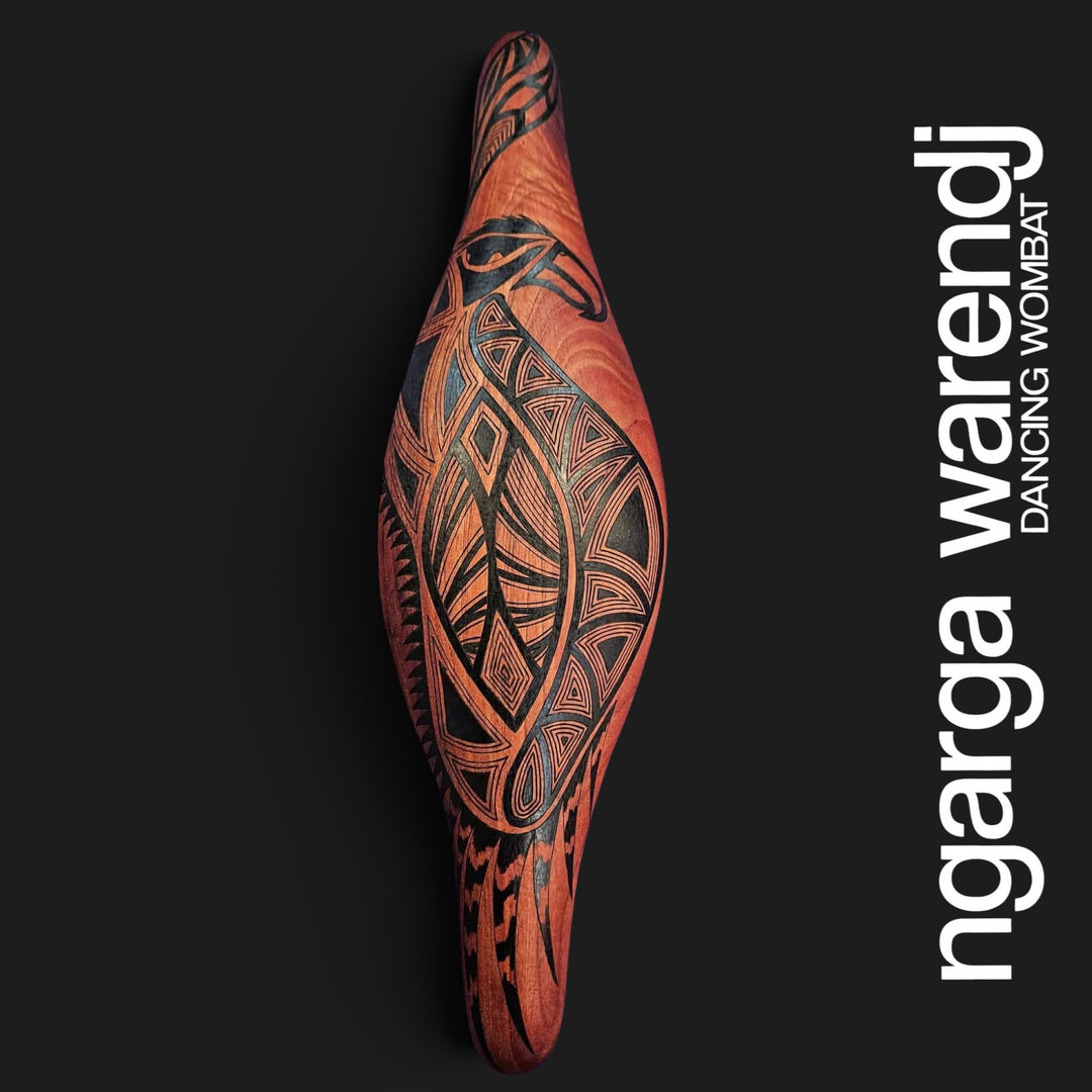 PARRYING SHIELD SMALL WIDE - BUNJIL THE WEDGE TAILED EAGLE DESIGN