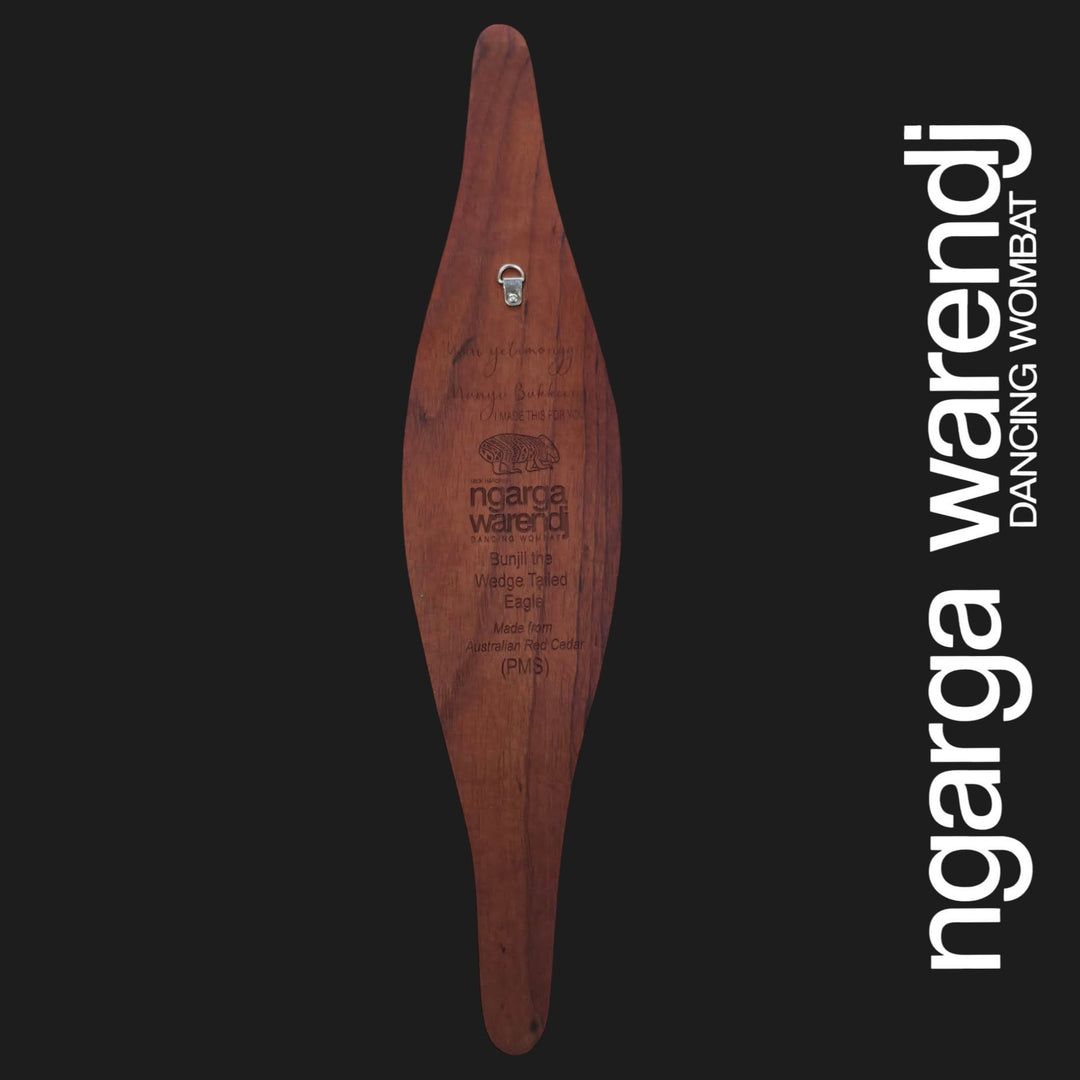 PARRYING SHIELD SMALL - BUNJIL THE WEDGE TAILED EAGLE DESIGN