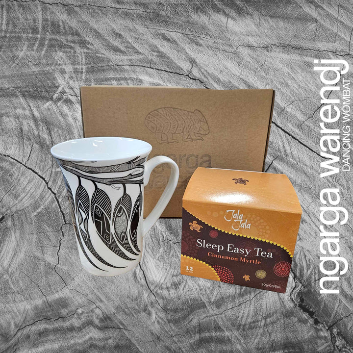 Ngarga Warendj Gum leaves Mug and Jala Jala Tea Gift Box Hamper