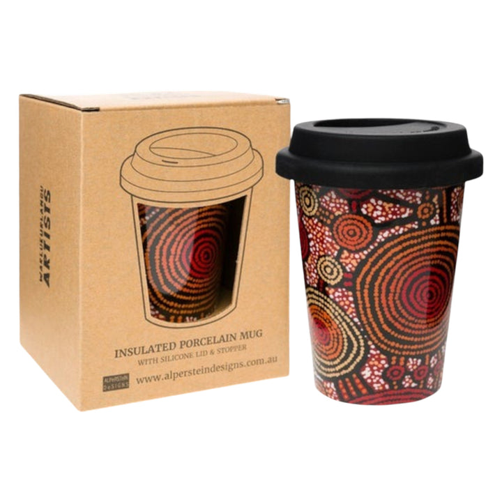 GUM LEAVES GIFT BOX HAMPER 2 - Rectangle Camphor Laurel Board - Keep Cup - Tea - Chocolate - Card