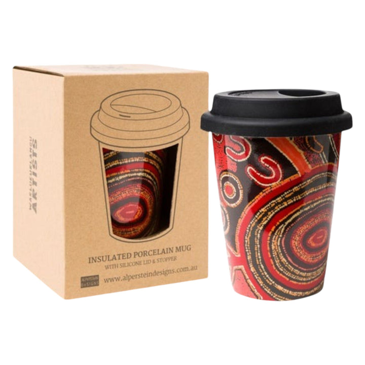 GUM LEAVES GIFT BOX HAMPER 2 - Rectangle Camphor Laurel Board - Keep Cup - Tea - Chocolate - Card