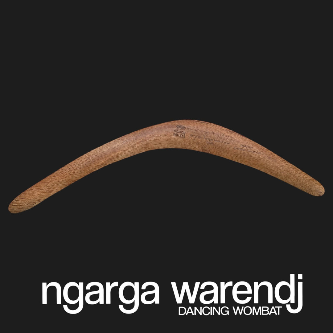 BOOMERANG WANGIM AUSTRALIAN SWAMP OAK LARGE BUNJIL THE WEDGE TAILED EAGLE DESIGN