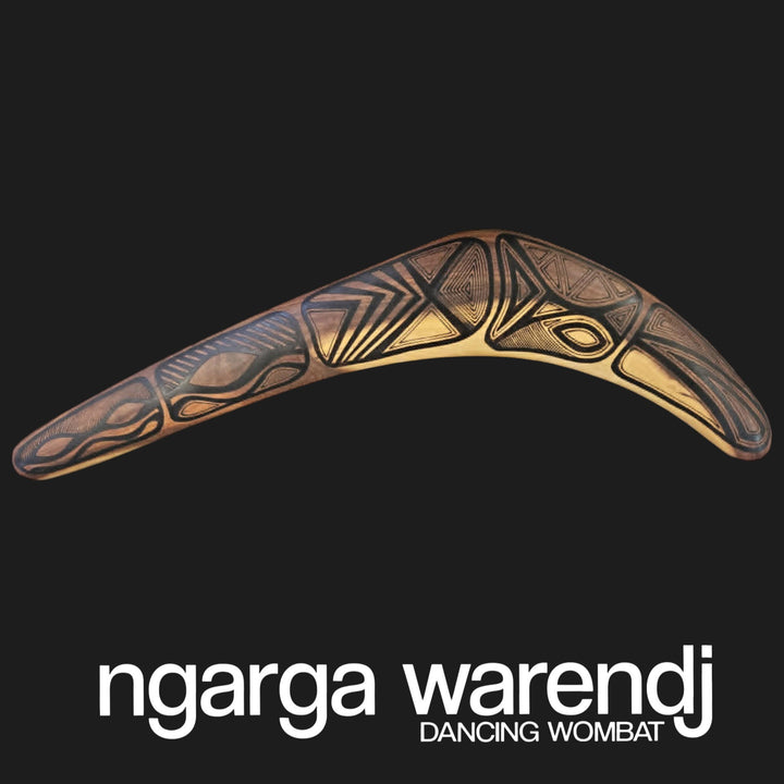 BOOMERANG WANGIM RARE AUSTRALIAN GIDGEE GUGRA POSSUM CLOAK DESIGN