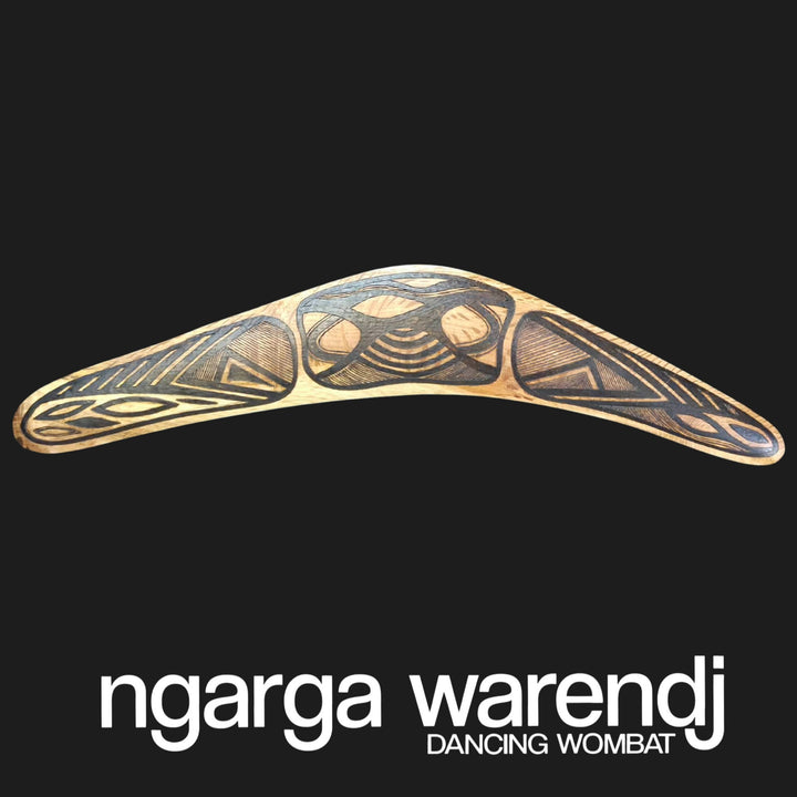 BOOMERANG WANGIM AUSTRALIAN SWAMP OAK MEDIUM GUGRA THE POSSUM CLOAK DESIGN