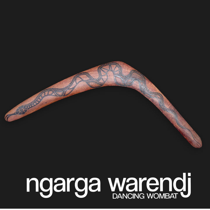 X-Large Gaan the Snake Wangim / Boomerang Made from rare Australian Beefwood