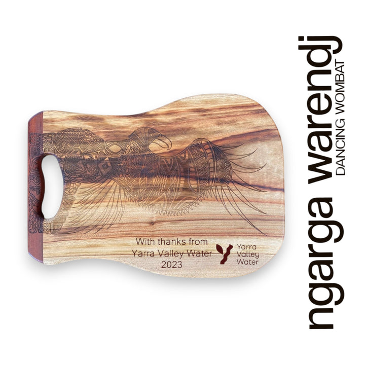 CAMPHOR LAUREL BOARD WITH REDGUM HANDLE - BUNJIL DESIGN