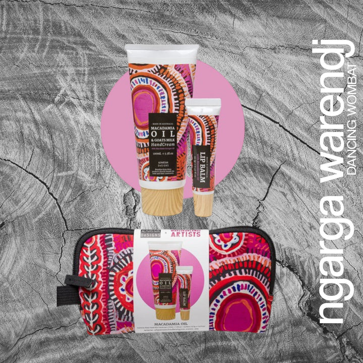 Ngarga Warendj Mini Pamper Gift Box Hamper - Hand Wash, Chocolate, Hand Cream and Lip Balm Gift Pack & Art Card