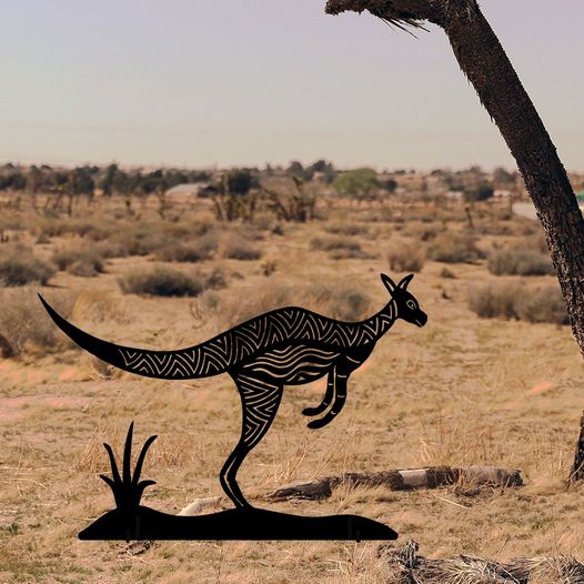 NGARGA WARENDJ x ANIMALIA - MARRAM THE KANGAROO - METAL ART