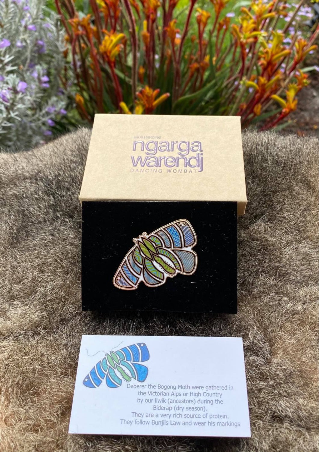 NGARGA WARENDJ - BLUE BOGONG MOTH LAPEL PIN – Ngarga Warendj