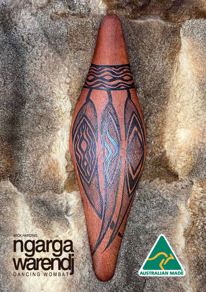 PARRYING SHIELD SMALL WIDE - GUM LEAVES WOMINDJEKA DESIGN