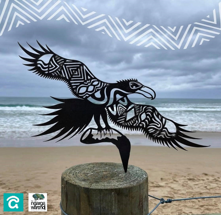 NGARGA WARENDJ x ANIMALIA - BUNJIL THE WEDGE TAILED EAGLE - METAL ART