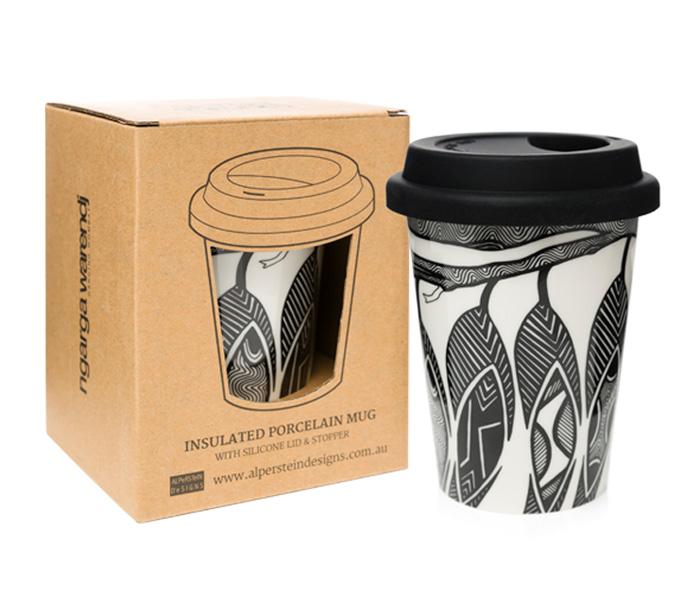 NGARGA WARENDJ DANCING WOMBAT INSULATED MUG KEEP CUP