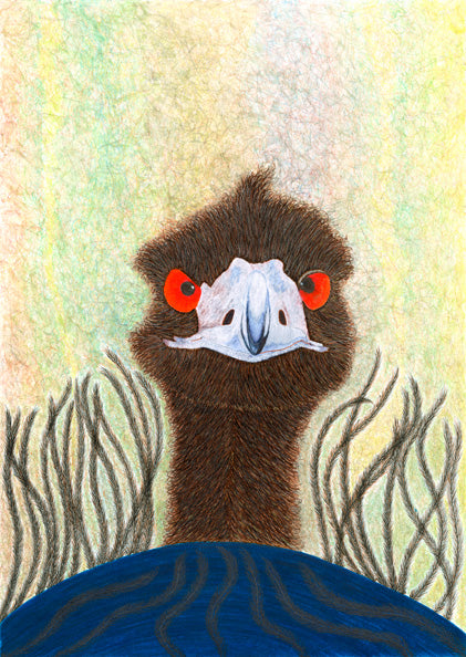 ART CARD EMU 007-Ngarga Warendj