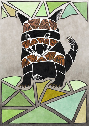 ART CARD WOMBAT 011-Ngarga Warendj